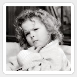 Shirley Temple Deep in Thought Sticker